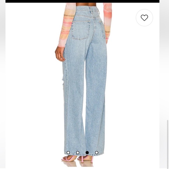 Lovers + Friends Lennon Distressed High Waist Wide Leg Jeans - Lawrence - Picture 2 of 10